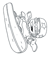 A coloring page of rocket power